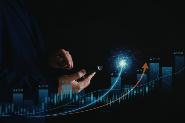 Illustration representing a business growth plateau caused by outdated systems