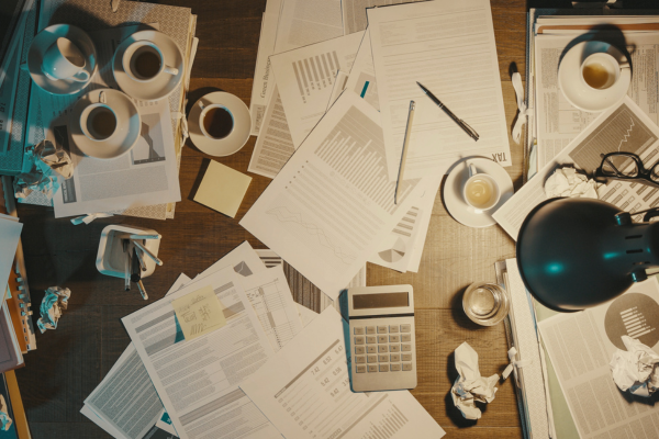 Illustration showing hidden operational bottlenecks slowing business workflows