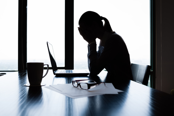 Business leader stressed due to disorganized systems