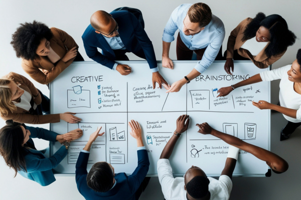 Employees collaborating on business process optimization initiatives.